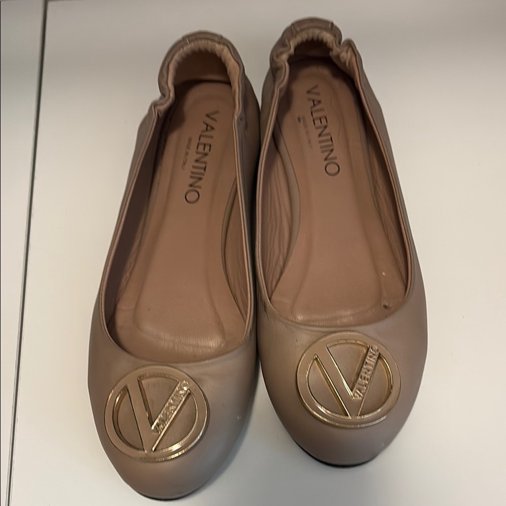 Valentino Women's Tan Ballet Flats